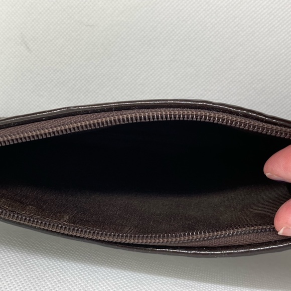 Studded Brown Coach Wristlet - Picture 2 of 5